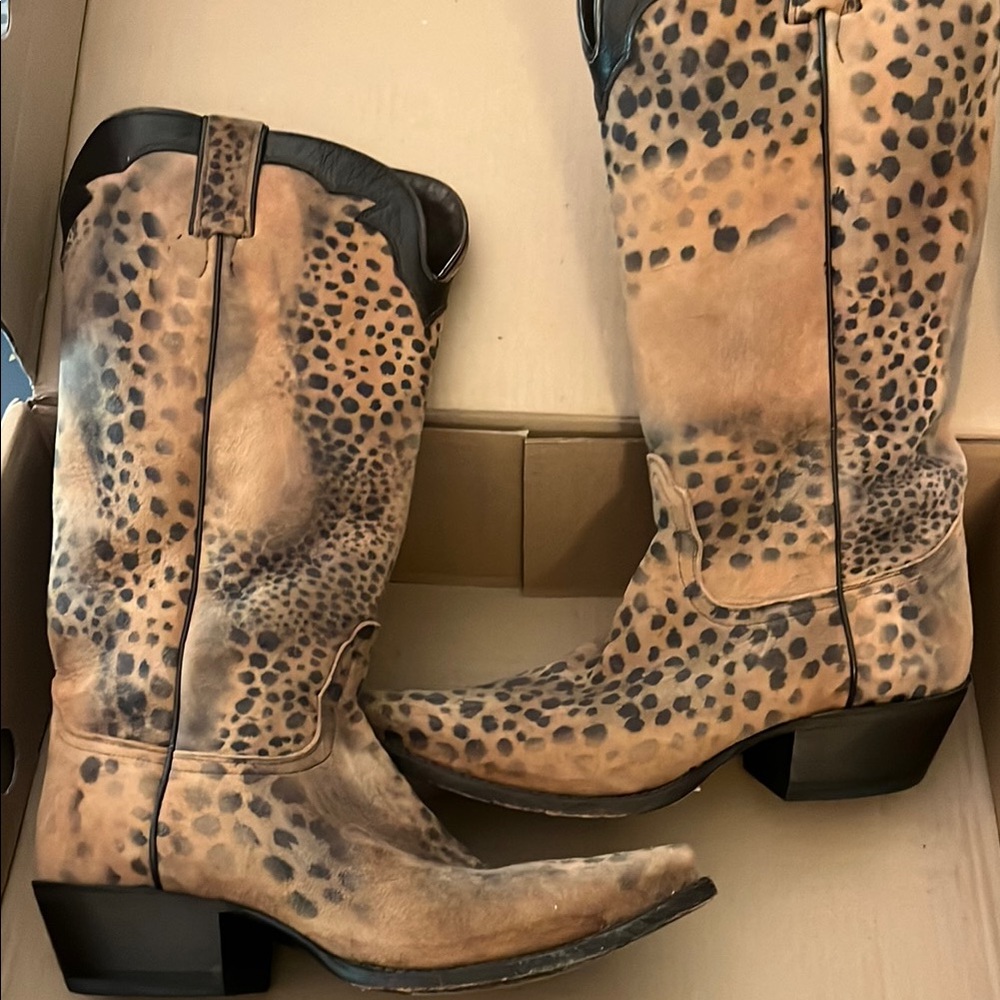 Leopard Cowboy Boots Nocona